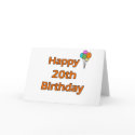Happy 20th Birthday cards by thebirthdayparty Happy 20th Birthday cards
