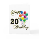 Happy 20th Birthday Gifts and Birthday Apparel cards