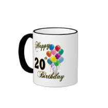 Happy 20th Birthday Gifts and Birthday Apparel Coffee Mugs
