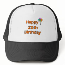 Happy 20th Birthday hats