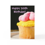 Happy 20th Birthday muffin cards