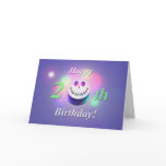 Happy 20th Birthday Smiley Cake Greeting Cards