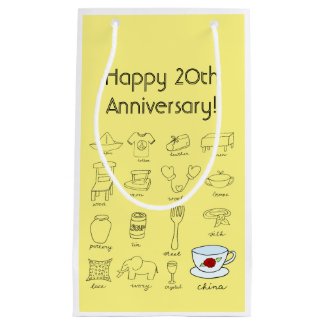 Happy 20th Wedding Anniversary Bag for your Gift