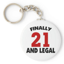 Happy 21 Birthday Keychains