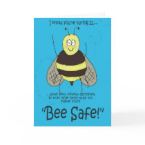 Happy 21 Birthday Sober Good Decision Card