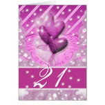 Happy 21st birthday balloons bright greeting card