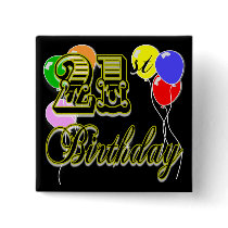 Happy 21st Birthday Merchandise buttons
