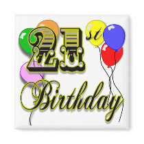 Happy 21st Birthday Merchandise magnets