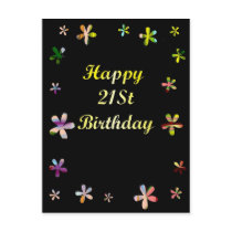 Happy 21St Birthday postcards