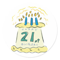 Happy 21st Birthday! stickers