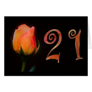 Happy 21st Birthday twentyfirst twentyone 21 21st Card