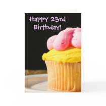 Happy 23rd Birthday Cupcake greeting card
