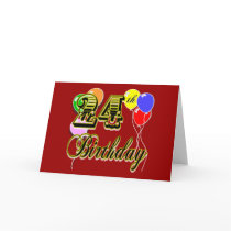 Happy 24th Birthday Merchandise cards