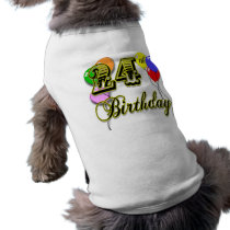 Happy 24th Birthday Merchandise pet clothing by BirthdayZone Happy 24th Birthday Merchandise pet clothing