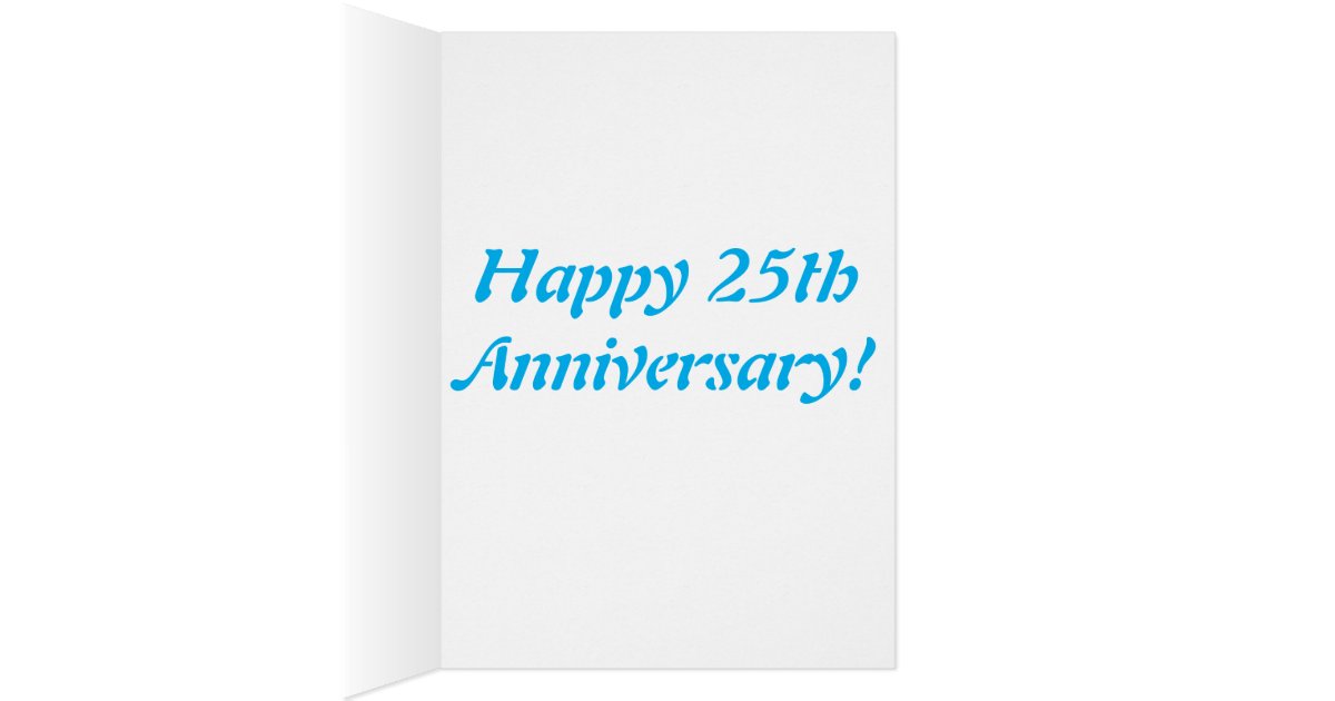 Happy 25th Anniversary Greeting Card Zazzle