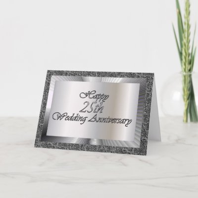 Happy 25th Wedding Anniversary Greeting Cards by TheStampStore