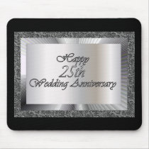 Happy 25th Wedding Anniversary Mouse Mat