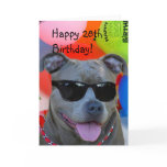 Happy 28th Birthday Pitbull greeting card