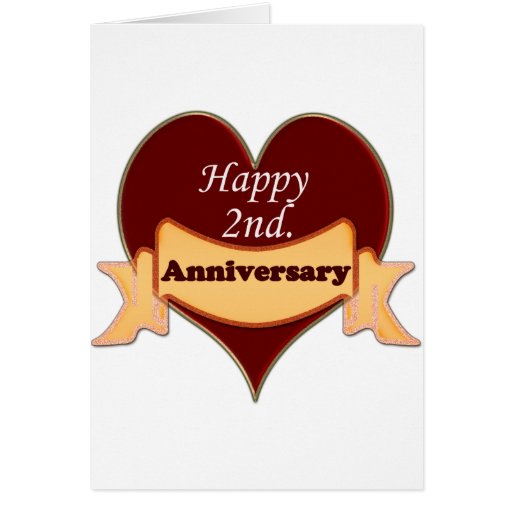 Happy 2nd. Anniversary Card | Zazzle