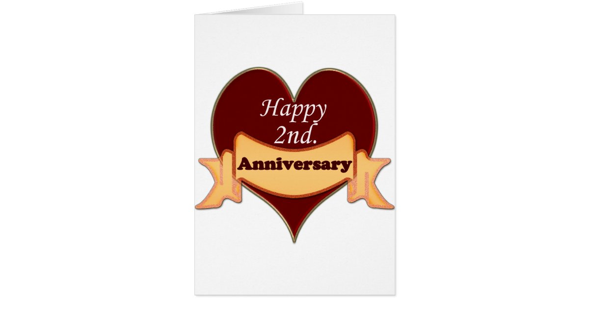 Happy 2nd. Anniversary Card | Zazzle