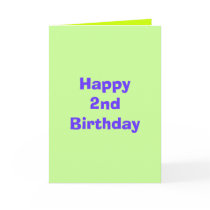 Happy 2nd birthday cards