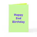 Happy 2nd birthday cards