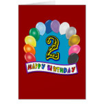Happy 2nd Birthday Gifts and Birthday Apparel Greeting Cards