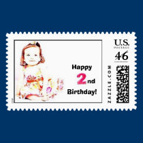 Happy 2nd Birthday! postage