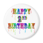 Happy 2nd Birthday Toddler Birthday Gifts magnets