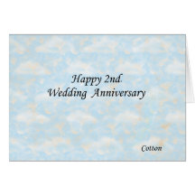 Happy 2nd. Wedding Anniversary Greeting Cards