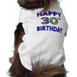 Happy 30th Birthday Design in Balloon Font Pet Tee