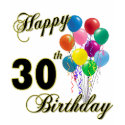 Happy 30th Birthday Gifts and Birthday Apparel t-shirts