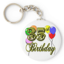 Happy 35th Birthday Gifts Keychain