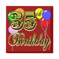 Happy 35th Birthday Gifts Magnet