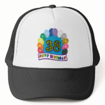 Happy 38th Birthday Balloon Arch Mesh Hat