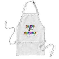 Happy 3rd Birthday Circus Font - Personalize it Apron