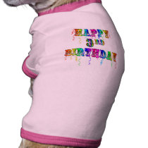 Happy 3rd Birthday Circus Font - Personalize it pet clothing by BirthdayZone Happy 3rd Birthday Circus Font - Personalize it pet clothing