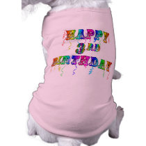 Happy 3rd Birthday Circus Font - Personalize it pet clothing by BirthdayZone Happy 3rd Birthday Circus Font - Personalize it pet clothing