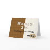 Happy 3rd Wedding Anniversary Greeting Cards