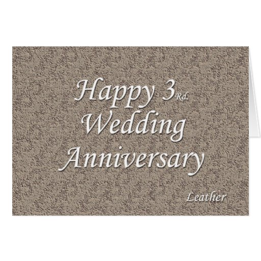 Happy 3rd. Wedding Anniversary Card | Zazzle