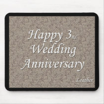 Happy 3rd. Wedding Anniversary Mouse Pad