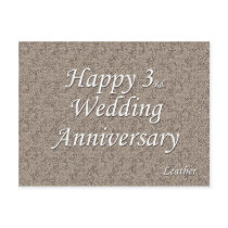 Happy 3rd. Wedding Anniversary postcards