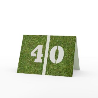 Happy 40th Birthday Football Card Customizable card
