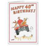 Happy 40th Birthday greeting card cards