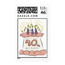 Happy 40th Birthday! postage