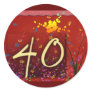 Happy 40th Birthday! Round Stickers