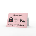 Happy 40th Sister card