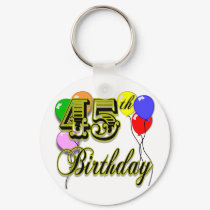 Happy 45th Birthday Merchandise keychains