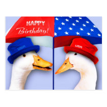 Happy 4th of July Birthday. Customizable Postcards postcards