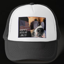 Happy 4th of July Boxer baseball bap hats